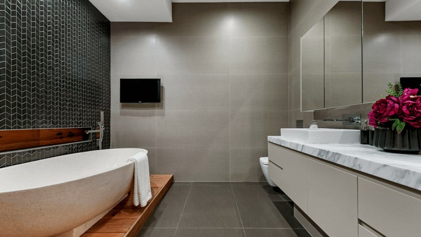 White Tiles Black Grout Can Add Bathroom Value