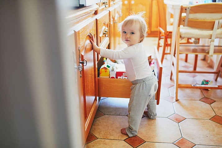 Child proof kitchen cupboards best sale