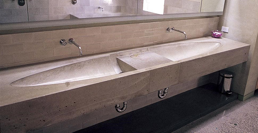 Concrete bathroom countertop
