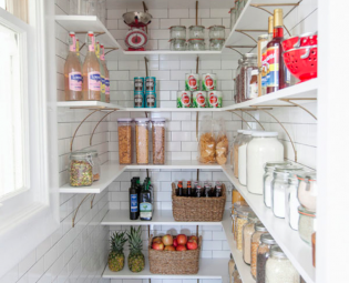 Gorgeous Organized White Kitchen Pantry