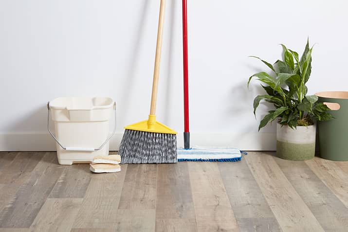Laminate and vinyl floor cleaning supplies.