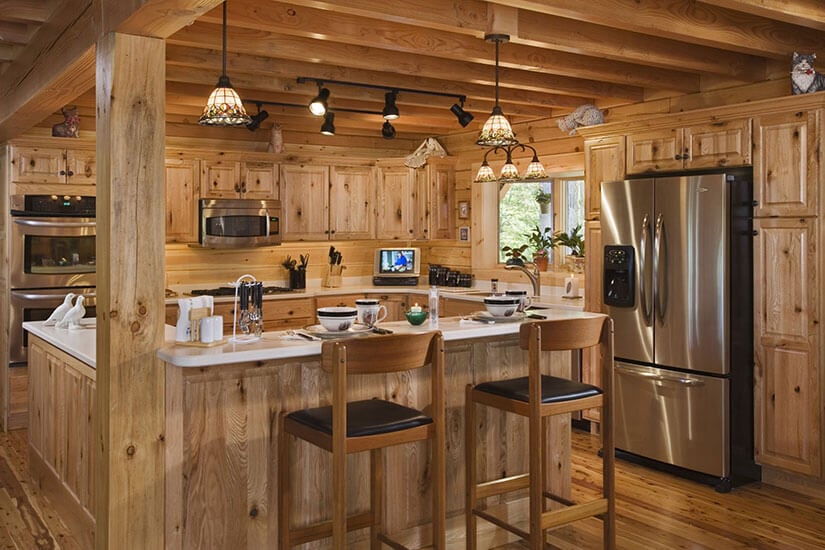 log cabin kitchen table set