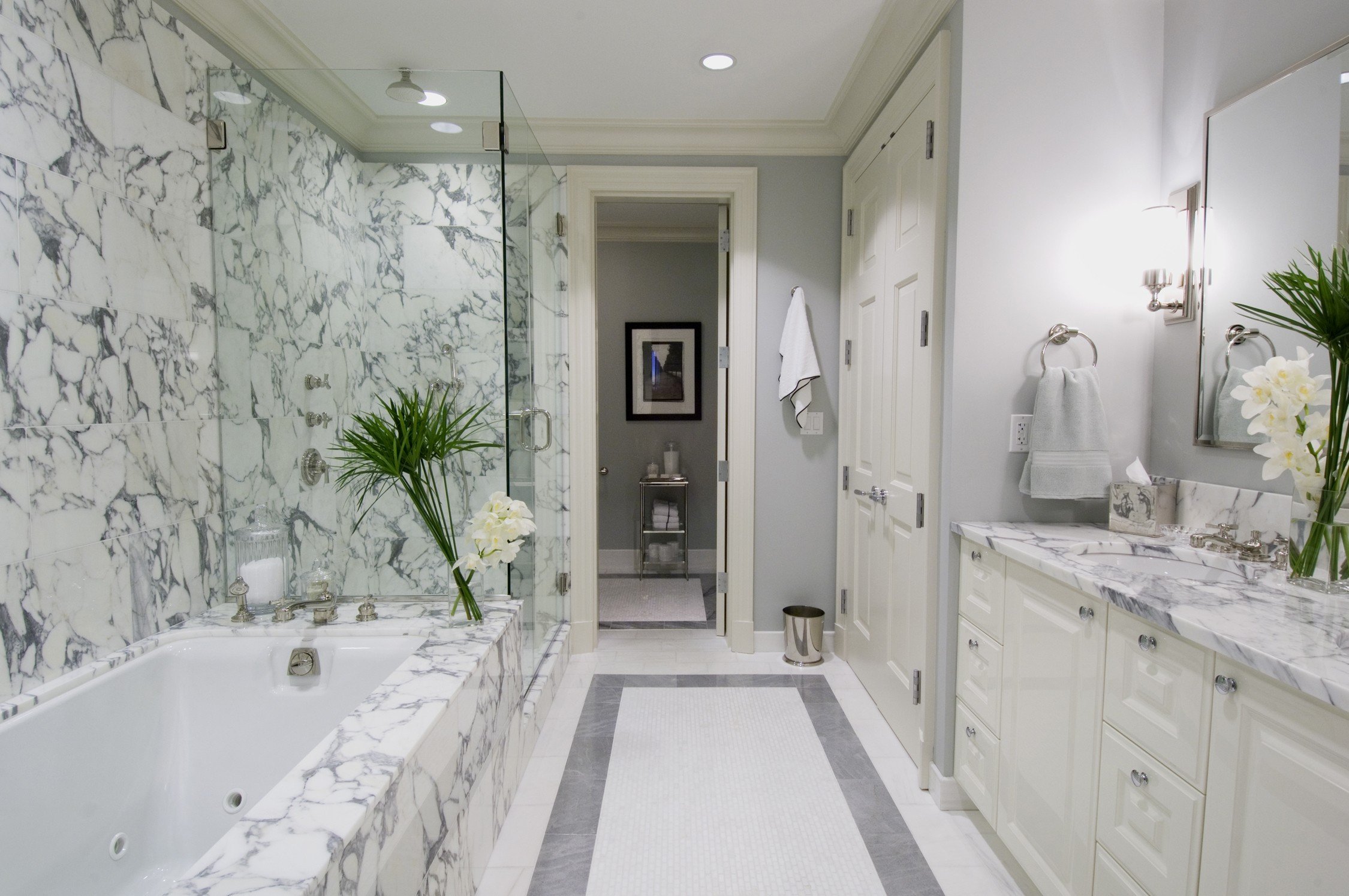 luxury white marble bathroom feature image