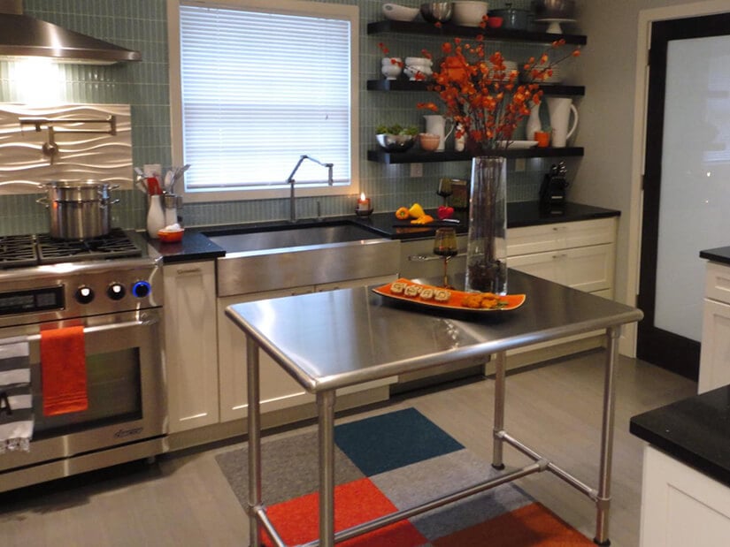 How To Use A Prep Table For Your Kitchen Island   Plain Stainless Steel Prep Table Kitchen Island 