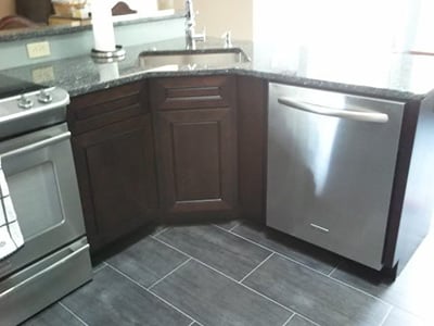 Corner kitchen deals sink base unit