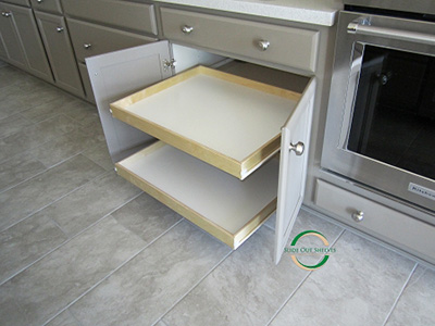Gray Shaker Pull Out Shelf (Rollout Tray)