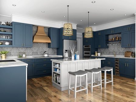 Frameless kitchen cabinets