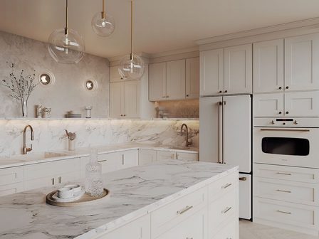 Off-White and Cream kitchen cabinets